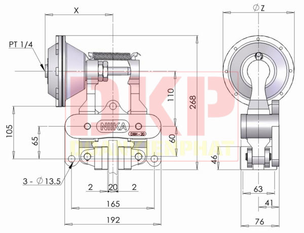 Phanh khí nén - Phanh đĩa DBH NIIKA Đoàn Kiên Phát