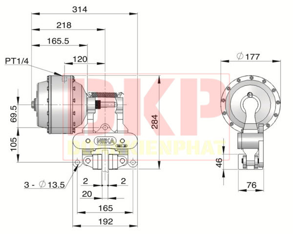 Phanh khí nén - Phanh đĩa DSH NIIKA - Đoàn Kiên Phát